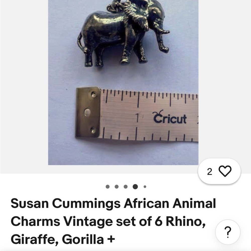 Susan Cummings Sterling Silver Animal Charm Set of 6 - Picture 4 of 9